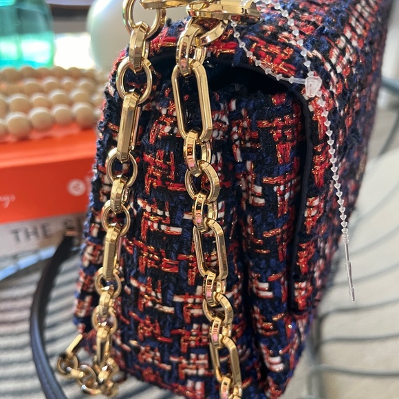 KATE SPADE NEW YORK Carlyle Tweed Medium Flap 2-way convertible bag. NWOT. - Picture 6 of 15